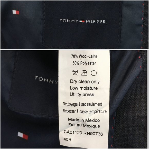 Tommy Hilfiger Mens Blazer Sport Coat Two Button Jacket Wool‎ 40R Casual Suits - Picture 8 of 13